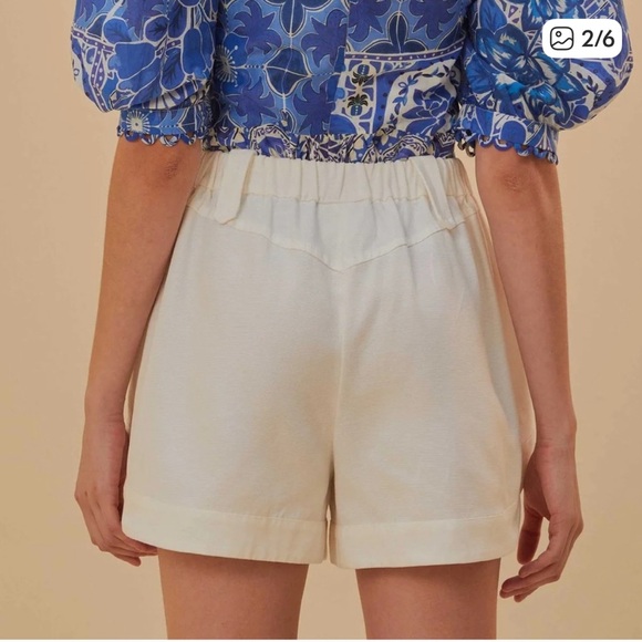 Farm Rio Off-White Cargo Pockets Shorts size 26 small - Picture 3 of 14